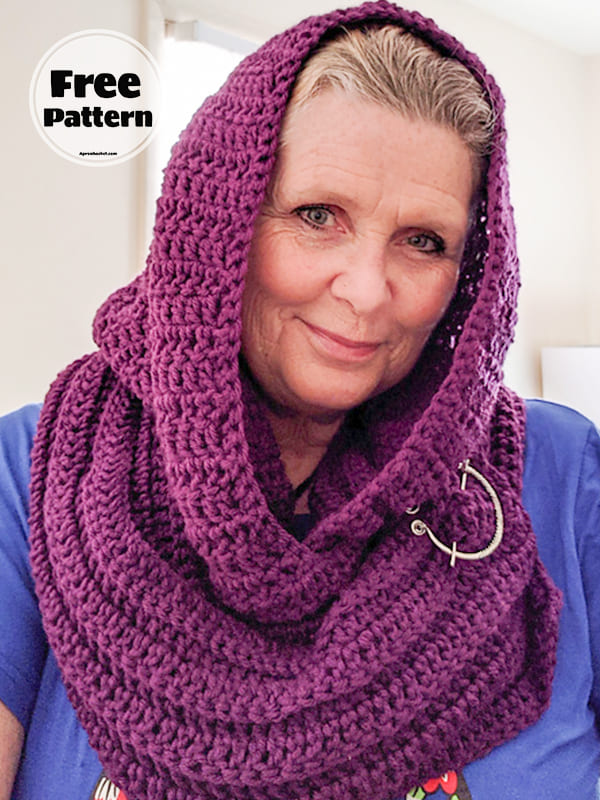 hooded scarf crochet pattern