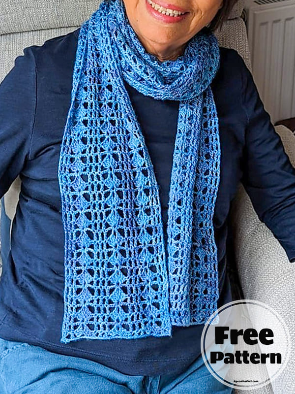 indigo crochet scarf pattern