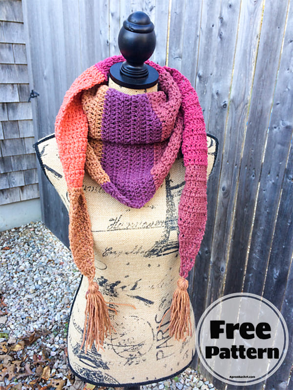 kerchief crochet scarf pattern