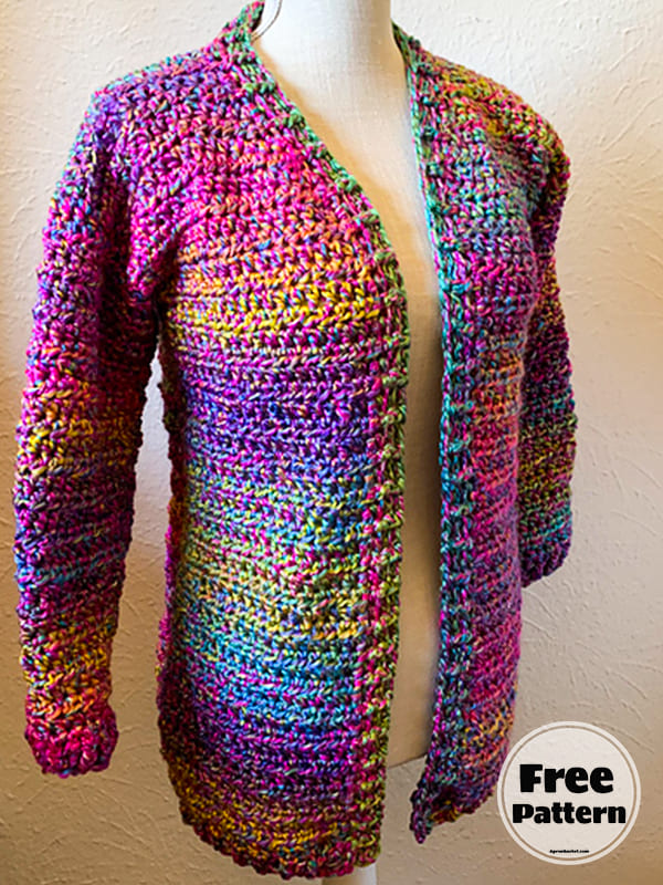 long crochet cardigan