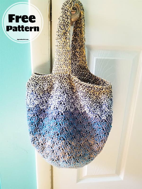 mermaid crochet market bag