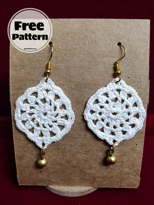 oval crochet earrings pattern