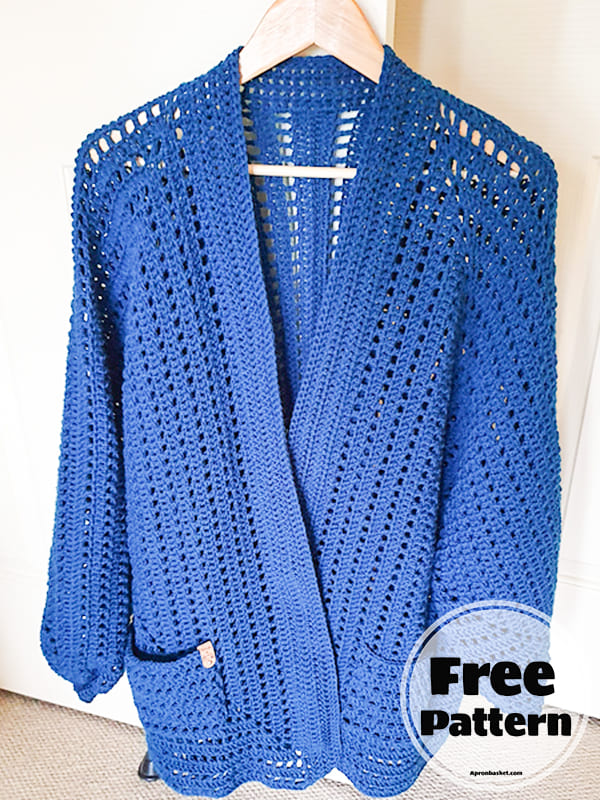 oversized crochet cardigan