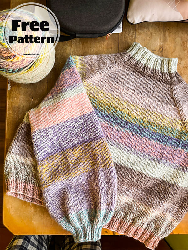 pastel rainbow knit sweater