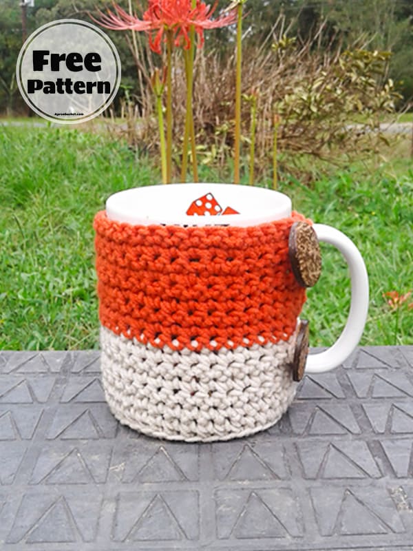 pumpkin crochet mug cozy pattern