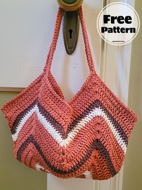 solid granny square crochet market bag