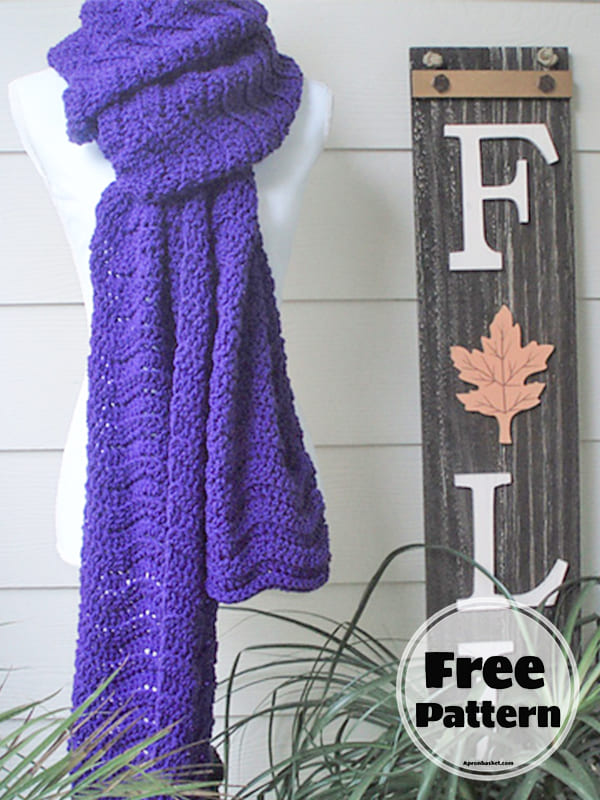 speckled super crochet scarf pattern