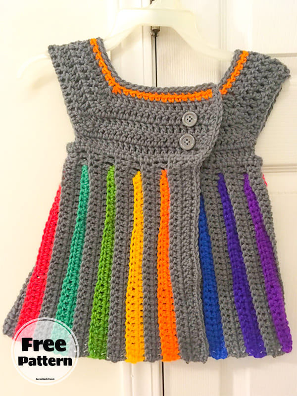 sweater crochet baby dress pattern