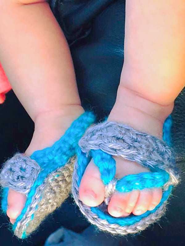 Easy Baby Crochet Flip Flops Free Pattern
