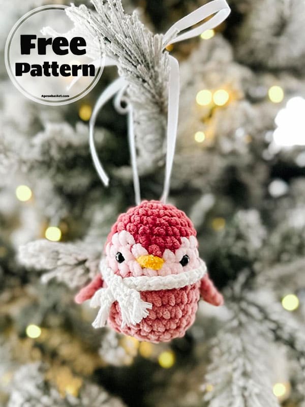 Free Penguin Crochet Christmas Ornament Pattern-2