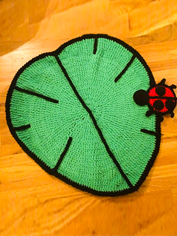 Green Leaf Simple Baby Blanket Crochet Free Pattern