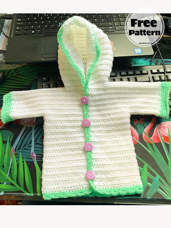 Baby Hoodie Free Crochet Jacket Pattern