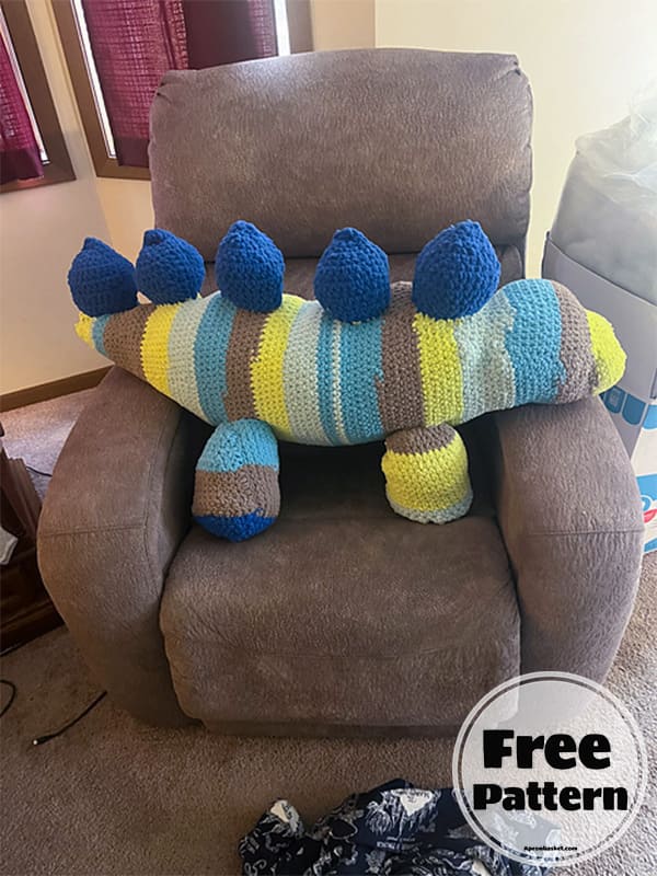 Dragon Cute Crochet Pillow Free Pattern
