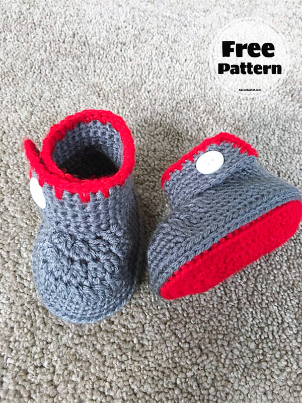 Easy Crochet Baby Booties Free Pattern