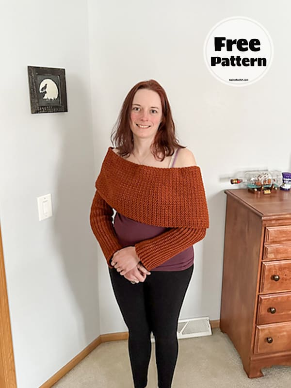 Easy Sweater Scarf Crochet Pattern-2