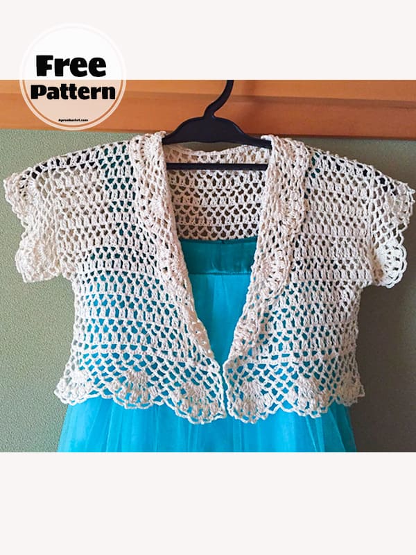 For Mother and Daughter Bolero Crochet Free Pattern 