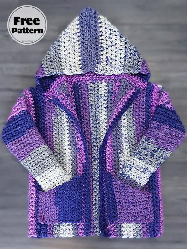 Hoodie Crochet Cardigan Pattern Free