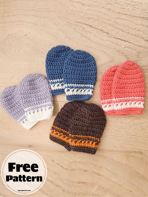Newborn Mittens Crochet Pattern Free