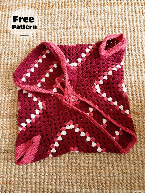 Pink Granny Square Free Crochet Shrug Pattern 