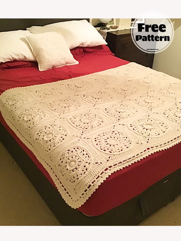 Square Free Blanket Stitch Crochet Afghan Pattern