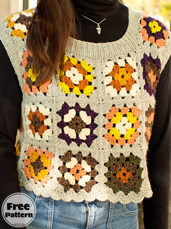 Stylish Free Crochet Sweater Vest Pattern