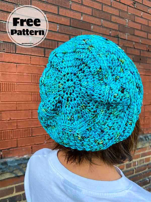 Textured Crochet Slouch Hat Free Pattern-2
