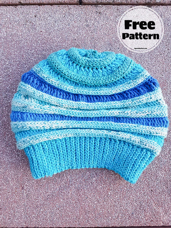 Worm Striped Beanie Crochet Pattern Easy Free