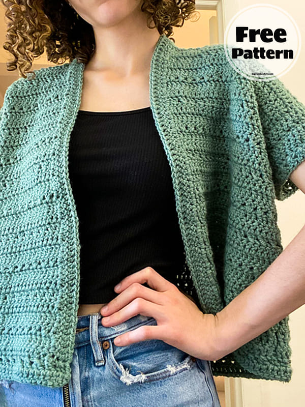 short sleeve crochet cardigan (2)