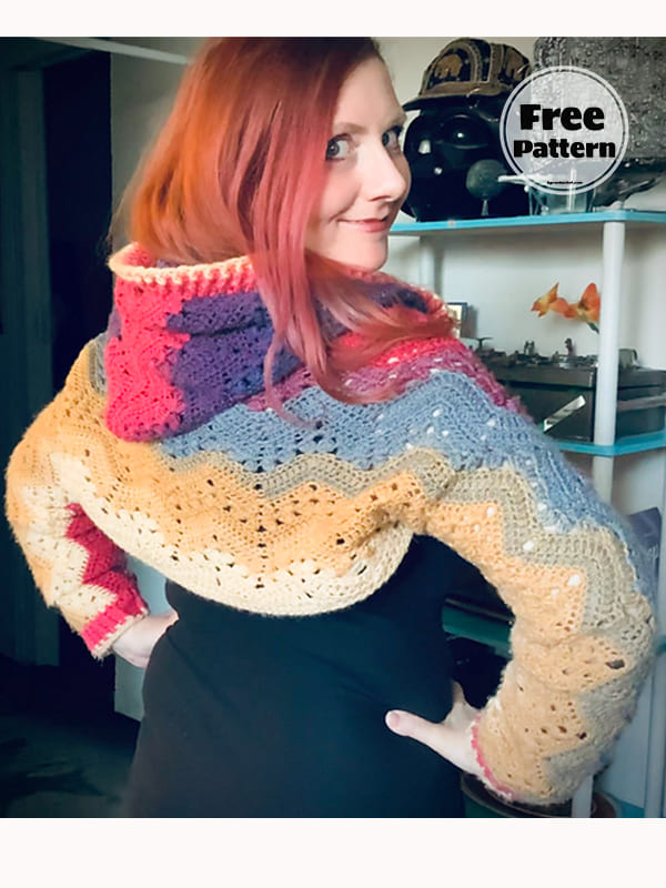 Amazing Free Crop Hoodie Crochet Pattern 