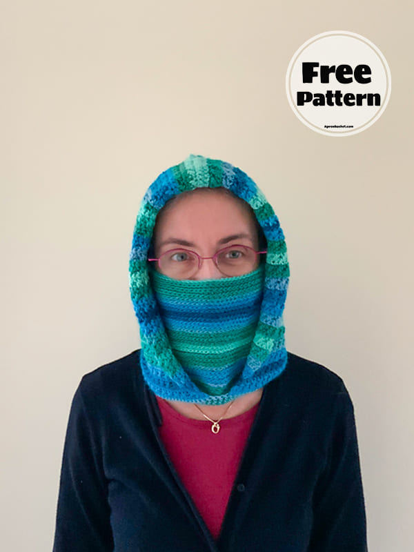 Blue Turtleneck Hoodie Crochet Pattern Free
