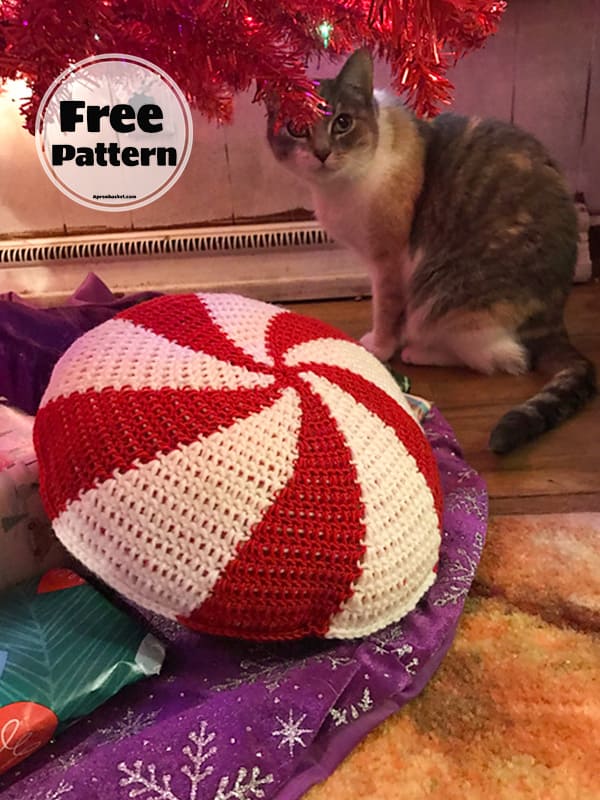 Candy Crochet Circle Pillow Free Pattern