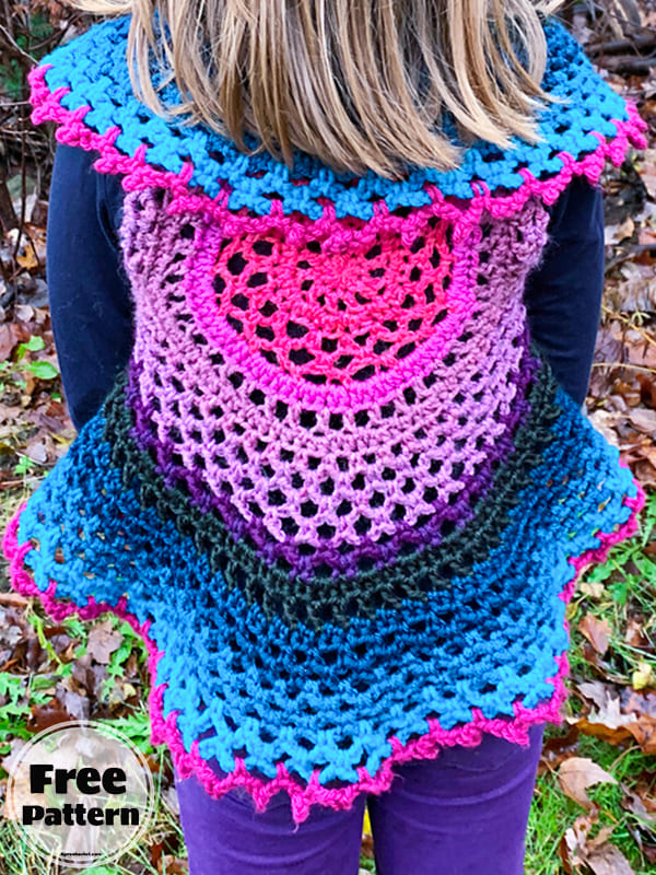 Child Free Circle Vest Crochet Pattern