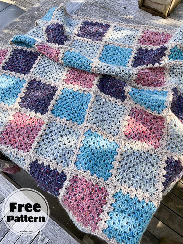 Crochet Blanket Granny Square Pattern Free PDF