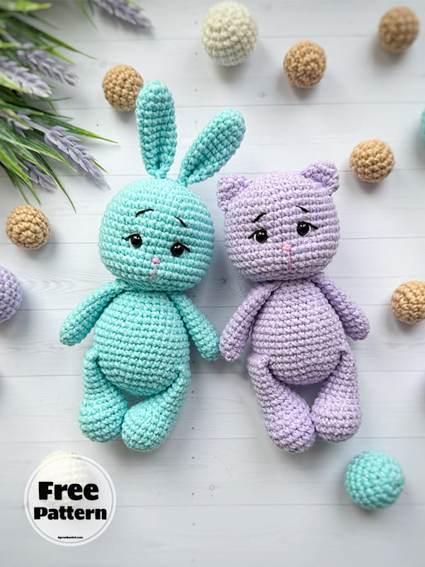 Crochet Bunny And Crochet Cat Free Amigurumi Pdf Pattern (2)