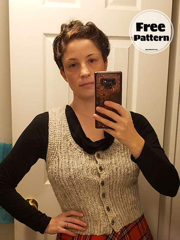 Crop Crochet Vest For Ladies Free PDF Pattern