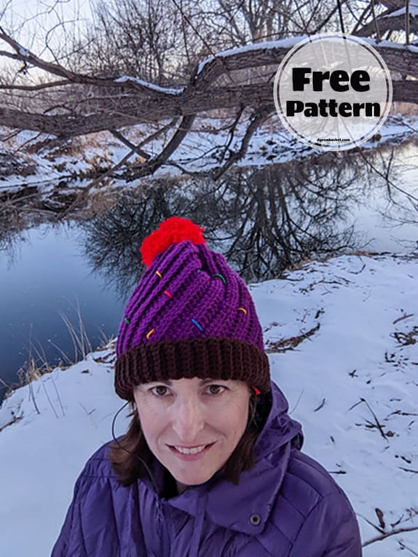 Cupcake Free Crochet Beanie Pattern