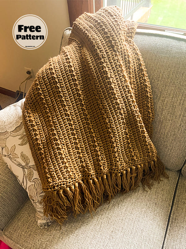 Easy Cable Crochet Blanket Pattern Free