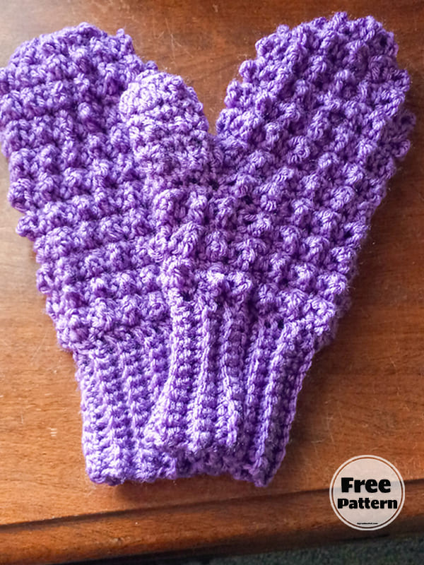 Easy Crochet Thrummed Mittens Free Pattern
