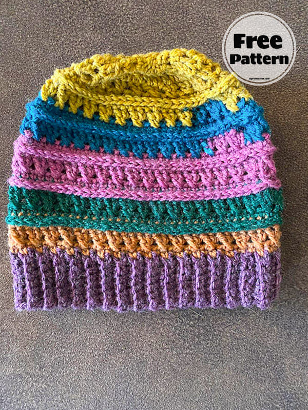 For Nature Run Free Basic Crochet Beanie Pattern 