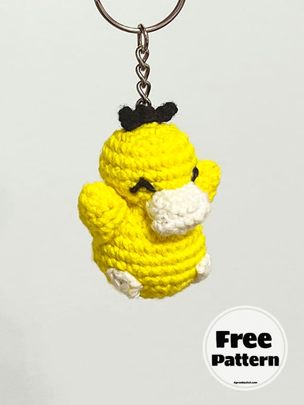 Free Psyduck Keychain Crochet Pattern (2)