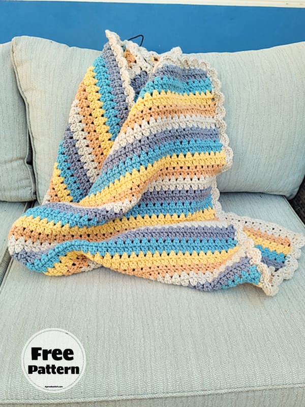 Granny Rainbow Modern Crochet Blanket Pattern Free 