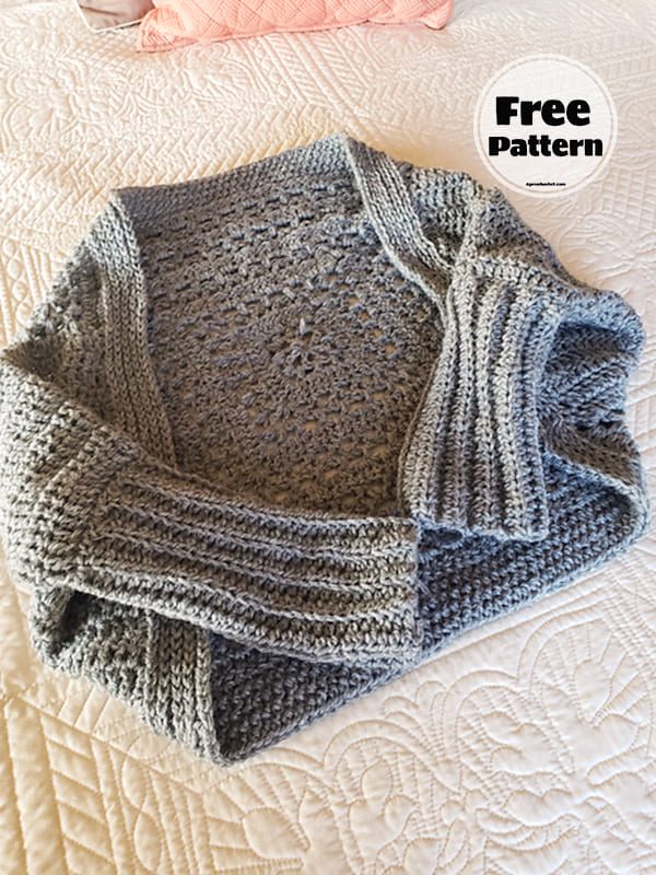 Granny Square Crochet Shrug Sleeves Pattern Free