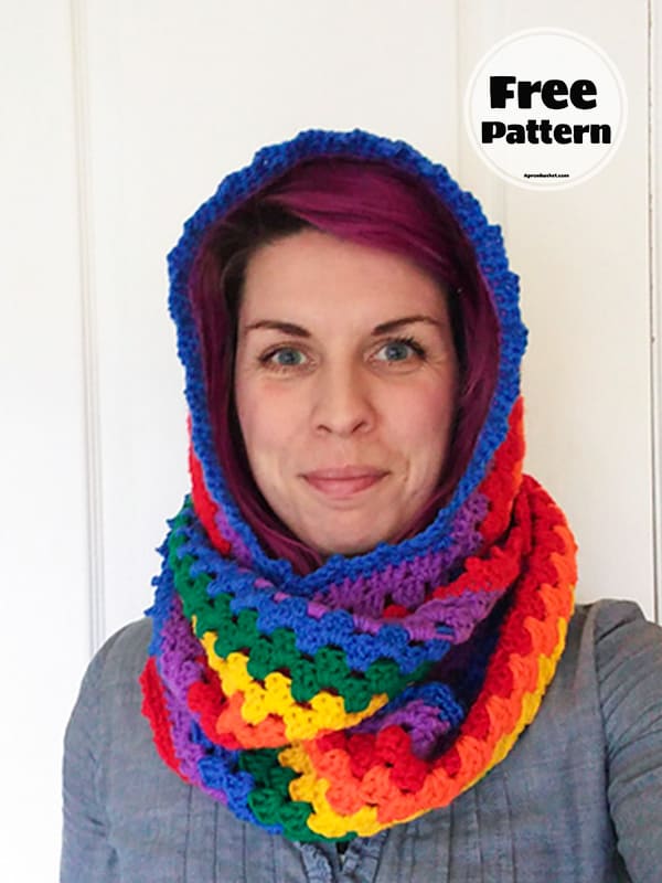 Harley Quinn Free Crochet Scarf Hoodie Pattern PDF
