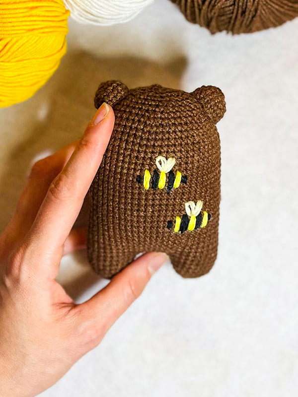 Honey Bee Tiny Crochet Bear Amigurumi Free PDF Pattern (3)