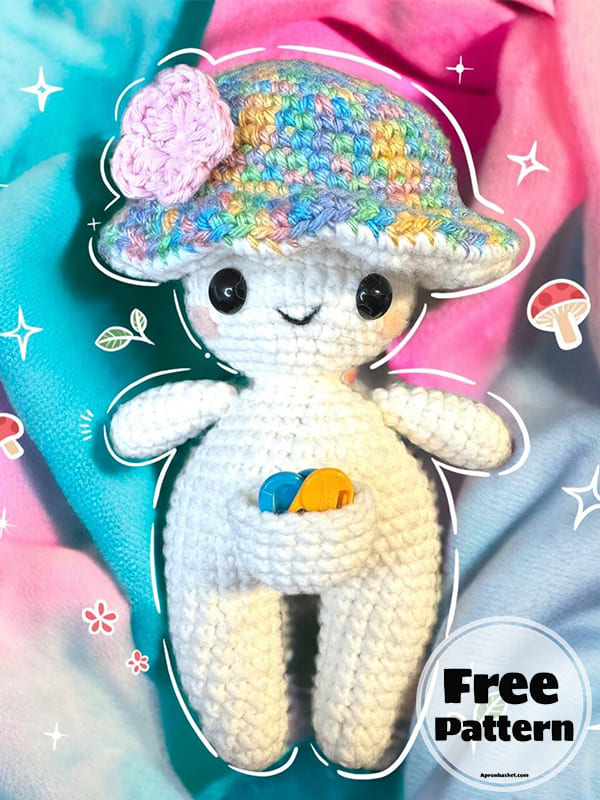 Mushroom Girl Crochet Doll Pattern-2