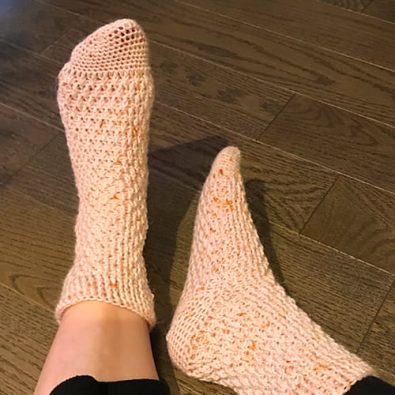 pink-very-easy-crochet-sock-pattern-free