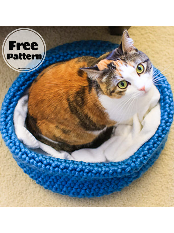 Quick And Easy Crochet Cat Bed Free Pattern (2)