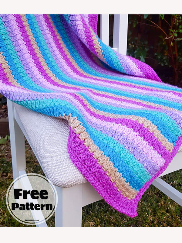 Sweet Clusters Free Easy Baby Blanket Crochet Pattern