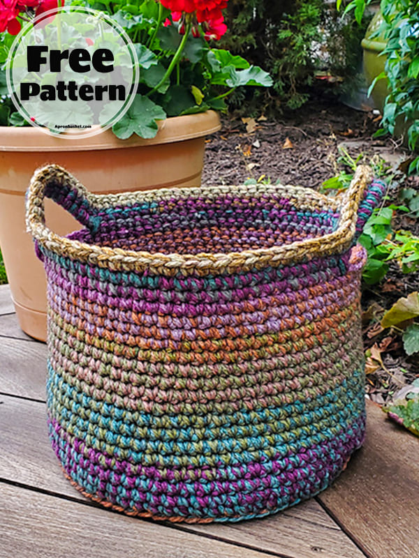 Tote Crochet Basket Free Pattern (2)