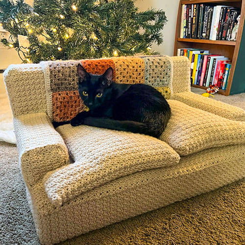 Crochet Cat Couch Free Pattern